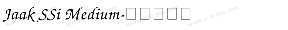 Jaak SSi Medium字体转换